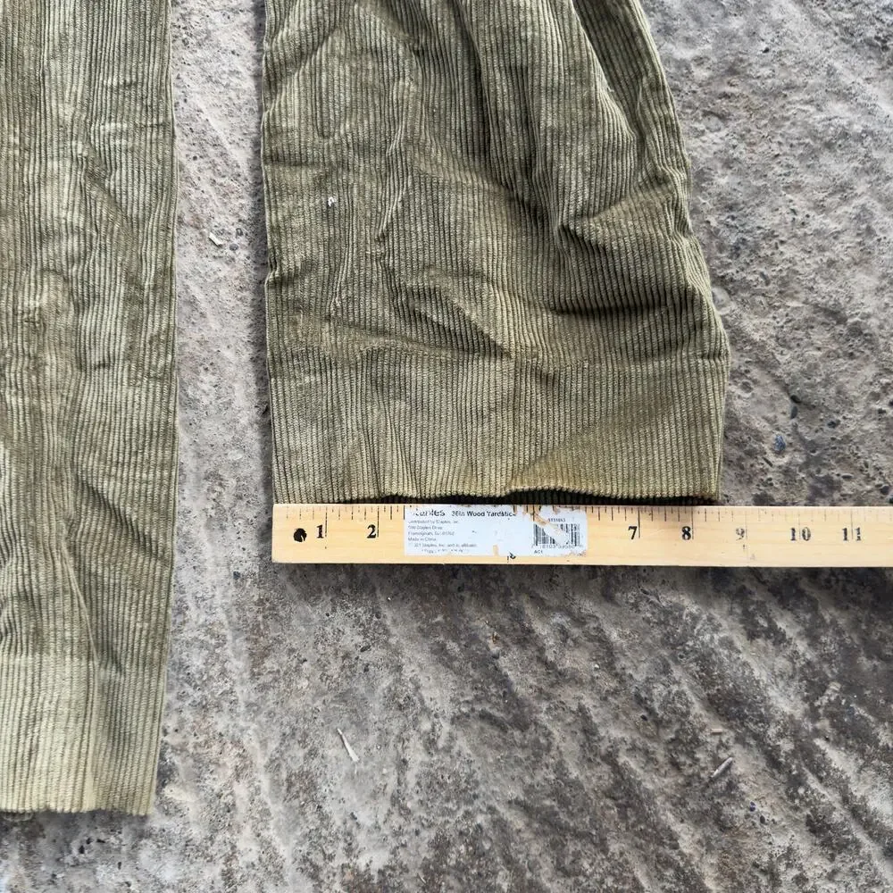 Vtg Country Traditionals Pendleton Green Corduroy Pants Trousers Pleated 32x31